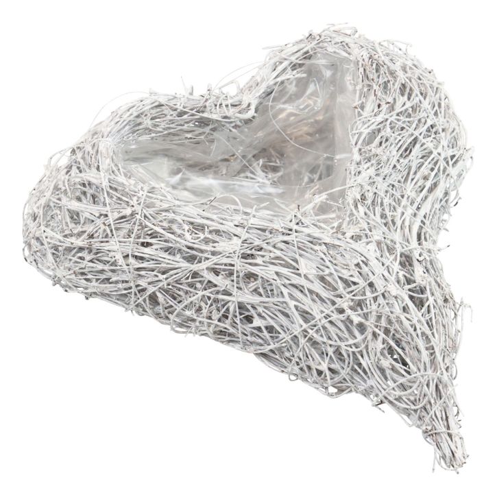 Vine heart plant heart plant bowl white natural 16×19cm×5.5cm