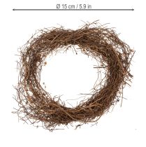 Product Natural grapevine wreath Ø15cm, set of 10 - Ideal for autumn, Christmas, Easter and funeral decorations