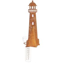 Product Rain Gauge Lighthouse Rust Look – Decorative Rain Gauge for the Garden and Fence 41cm Rust