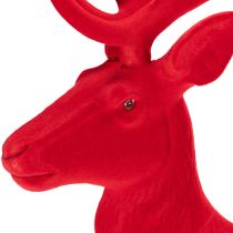 Product Large Red Flocked Standing Reindeer Decoration, 85 cm