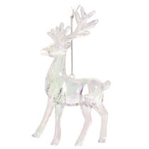 Product Reindeer Ornaments, Acrylic, Iridescent, 14 cm, Set of 4, for Christmas Decoration