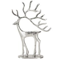 Product Reindeer decoration deer figure metal silver H31cm