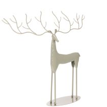 Product Deko Stag Sculpture in Mint Green Metal Finish – 48cm Antler Span