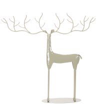 Product Deko Stag Sculpture in Mint Green Metal Finish – 48cm Antler Span