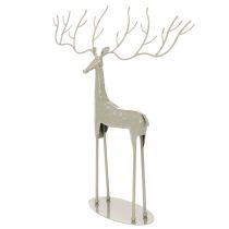 Product Deko Stag Sculpture in Mint Green Metal Finish – 48cm Antler Span