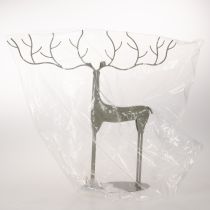 Product Deko Stag Sculpture in Mint Green Metal Finish – 48cm Antler Span