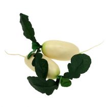 Radish white with leaves 12cm 3pcs