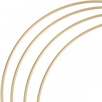 Metal ring decor ring Scandi ring deco loop golden Ø40cm 4pcs