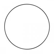Metal ring decor ring Scandi ring deco loop black Ø25cm 4pcs