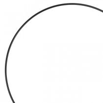 Metal ring decor ring Scandi ring deco loop black Ø25cm 4pcs