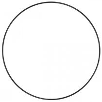 Metal ring decor ring Scandi ring deco loop black Ø30cm 4pcs