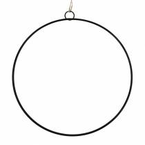 Decorative ring to hang black Ø35cm 4pcs