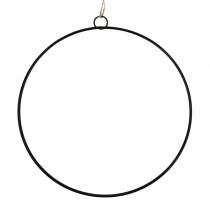 Product Decorative ring for hanging black Ø35cm 4pcs