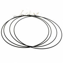 Product Decorative ring for hanging black Ø35cm 4pcs