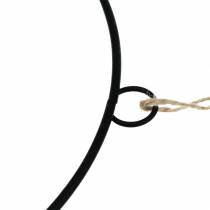 Product Decorative ring for hanging black Ø35cm 4pcs