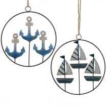 Decorative metal ring for hanging sailboats / anchors Ø18cm 2pcs