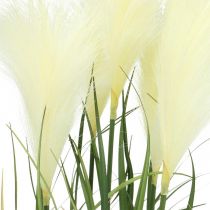 Product Reed grass in a pot Artificial potted plant Cream, Green 79cm