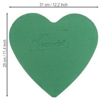 Product Romantic floral foam heart 30cm floral foam green 2 pieces