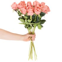 Product Kunstblume Rose Long Stem Bundle 62cm 12pcs Pink