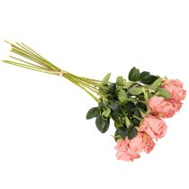 Product Kunstblume Rose Long Stem Bundle 62cm 12pcs Pink