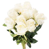 Product Artificial White Rose Long Stem for Vase 62cm 12pcs