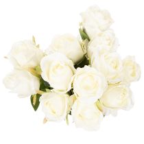 Product Artificial White Rose Long Stem for Vase 62cm 12pcs
