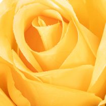 Product Artificial Yellow Long-Stem Roses Set of 12, 62cm, Silk & Plastic for Indoor Decoration