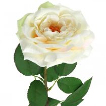 Creamy white apricot rose, silk flower, artificial roses L72cm Ø12cm