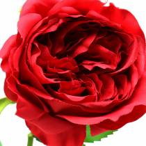 Rose artificial flower red 72cm
