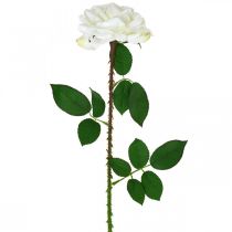 Product White Rose Fake Rose on Stem Silk Flower Fake Rose L72cm Ø13cm