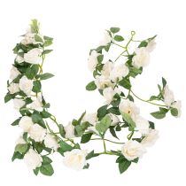 Product Künstliche Rose Garland with White Flowers, 170cm Decoration