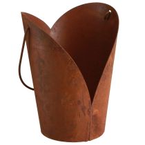 Product Rust decoration heart with handle metal for hanging 12×15.5cm 2pcs
