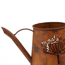 Product Rust decorative watering can metal dandelion patina 25×12×12cm