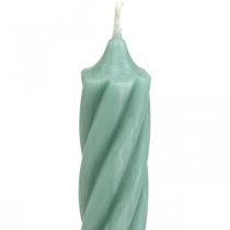 Product Rustic Candles Taper Candles Solid Colored Green 350/28mm 4 Pcs