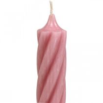 Product Rustic Candles Taper Candles Solid Colored Pink 350/28mm 4 Pcs
