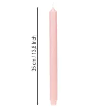 Product Rustic Taper Candles Dyed Through Pink 350/28mm Set of 4