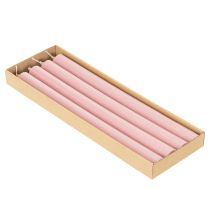 Product Rustic Taper Candles Dyed Through Pink 350/28mm Set of 4
