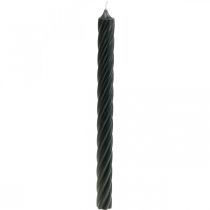 Product Rustic Candles Taper Candles Solid Colored Black 350/28mm 4 Pcs