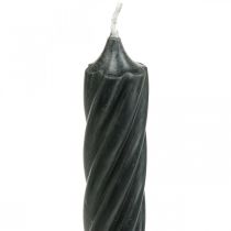 Product Rustic Candles Taper Candles Solid Colored Black 350/28mm 4 Pcs