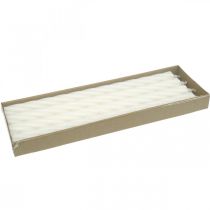 Product Rustic Candles Taper Candles Solid Colored White 350/28mm 4 Pcs