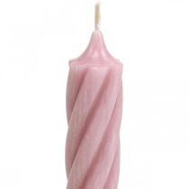 Product Rustic candles, rod candles, pink, 250/28mm, 4 pieces