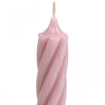 Product Rustic Candles Taper Candles Solid Colored Pink 250/28mm 4 Pcs