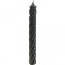 Product Rustic Candles Taper Candles Solid Colored Black 250/28mm 4 Pcs