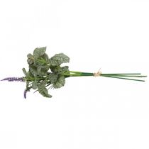 Product Artificial silk flowers, sage in bunch, sage silk flower violet L28cm 4pcs