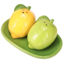 Product Salt and pepper shaker ceramic decoration lemon lime 13×8cm