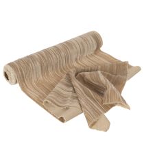 Product Beige Crushed Velvet Table Runner 25cm x 2m Polyester