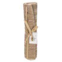 Product Beige Crushed Velvet Table Runner 25cm x 2m Polyester