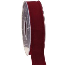 Product Velvet ribbon Bordeaux red decorative ribbon red ribbon 25mm 7m