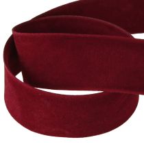 Product Velvet ribbon Bordeaux red decorative ribbon red ribbon 25mm 7m