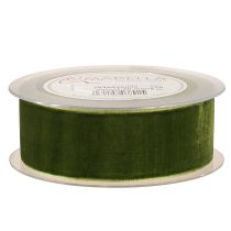 Product Velvet ribbon decorative ribbon fabric ribbon velvet dark green 40mm 8m